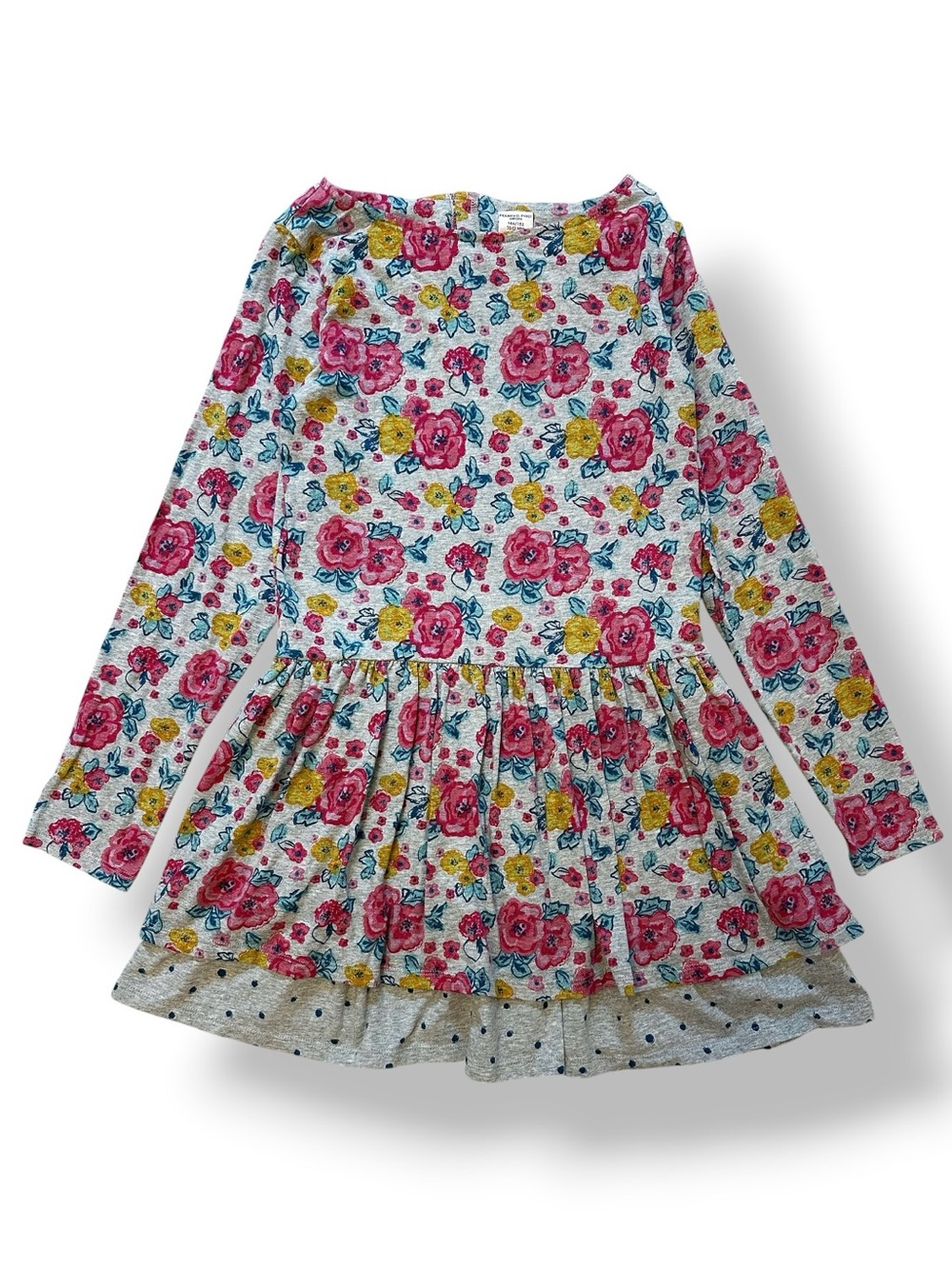 Polarn O. Pyret | Long Sleeve Floral Flounce Dress (12)